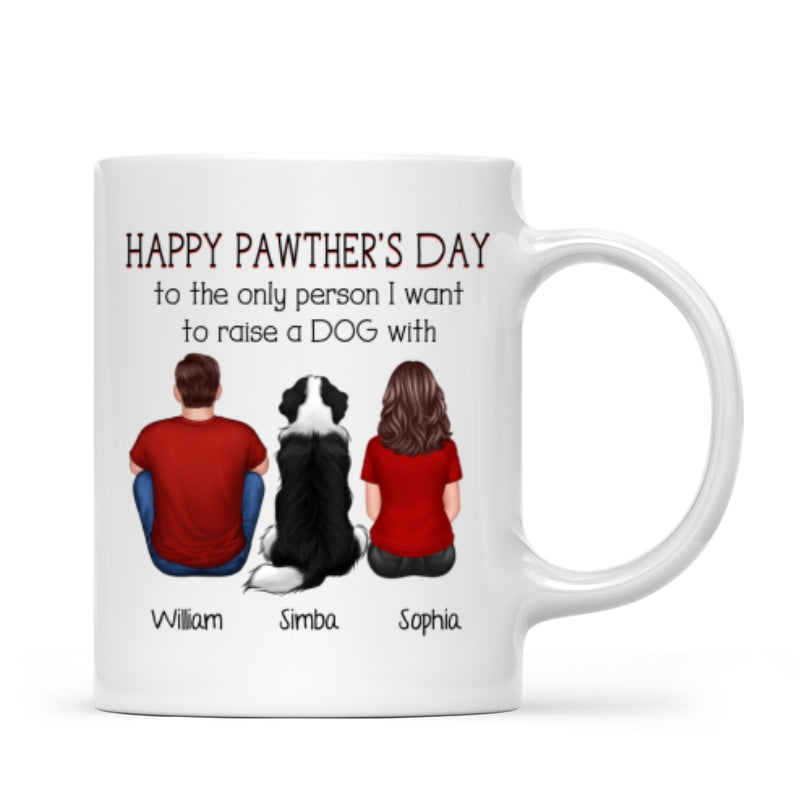 Happy Pawther‘s Day To The Person I Want To Raise A Dog Cat With Personalized Mug, Father‘s Day Gift For Dog Cat Dad