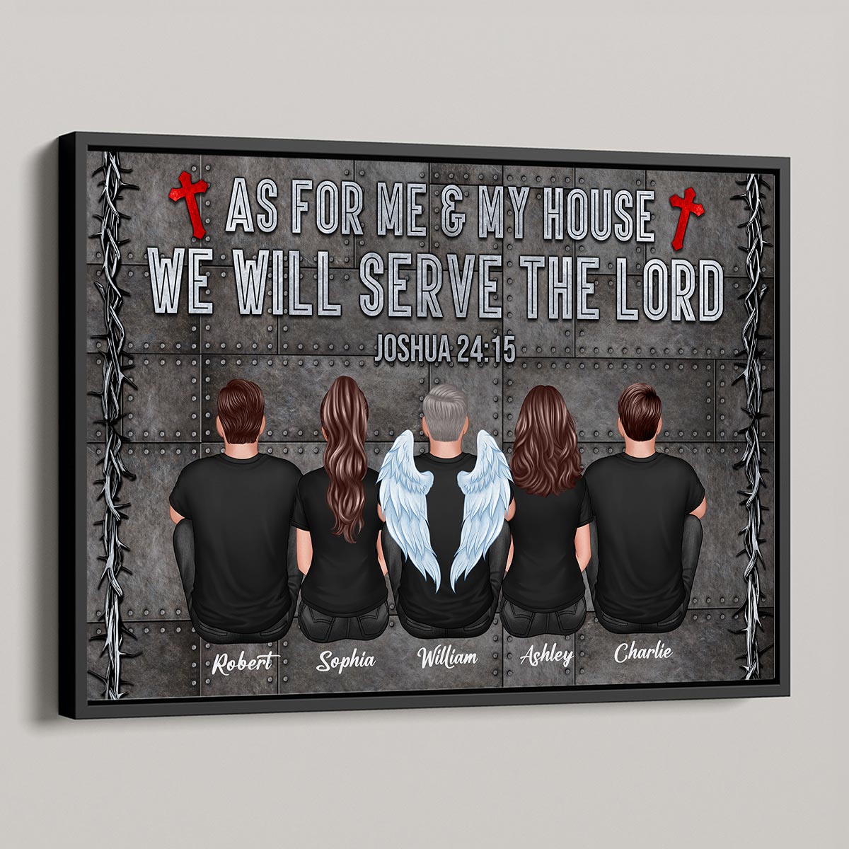 We Will Serve The Lord Gift For Christian Family Personalized Poster