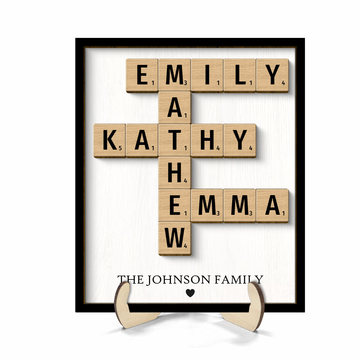 Unique Home Decor Gift For Family Friends Make Your Own Crossword Personalized 2-Layer Wooden Plaque