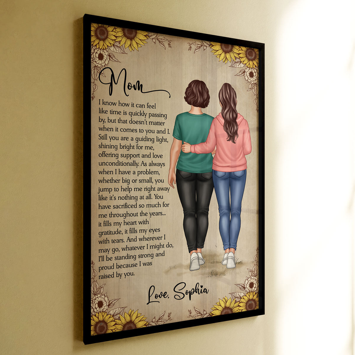 To My Mom From Daughter Mother‘s Day Gift Personalized Vertical Poster