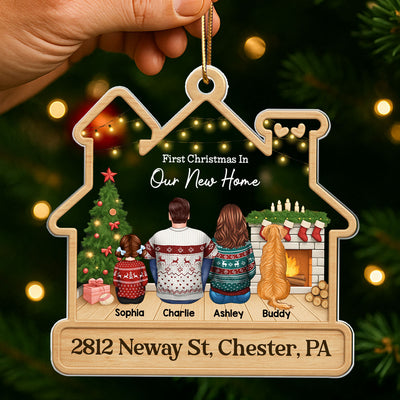 First Christmas In Our New Home 2025 - Personalized Acrylic Ornament - Unique Christmas Gift For Family