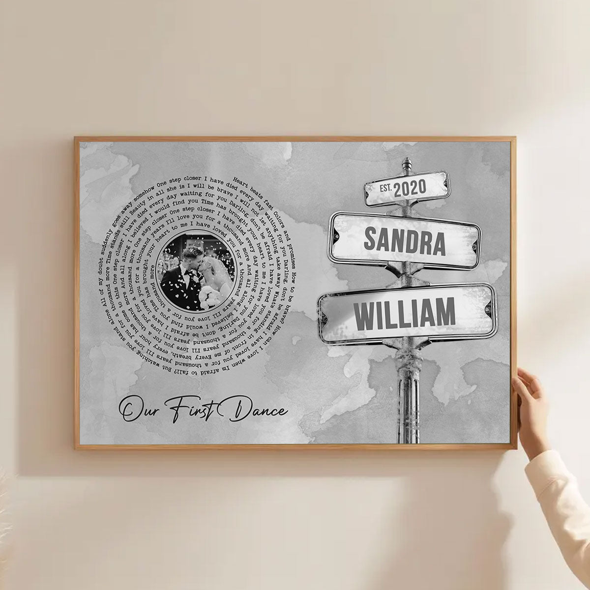 Personalized Vinyl Record Custom Couple Wedding Song Poster,  Gift Anniversary Gift for him, Gift for her