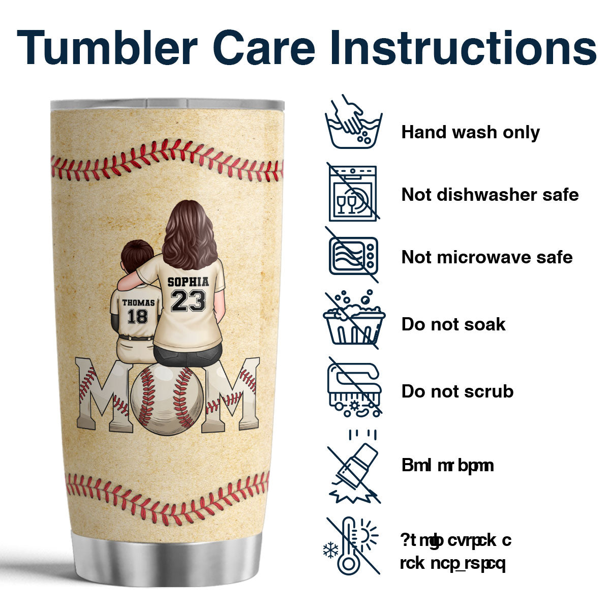 Baseball, Softball Mom And Kids Personalized Tumbler, Gift for Mom, Gift for Wife