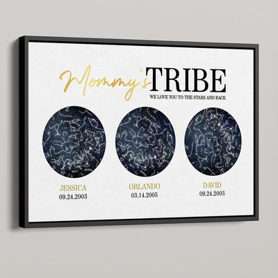 The Night Your Children Were Born Custom Star Map Personalized Poster, Perfect Gift Birthday Gift For Mom