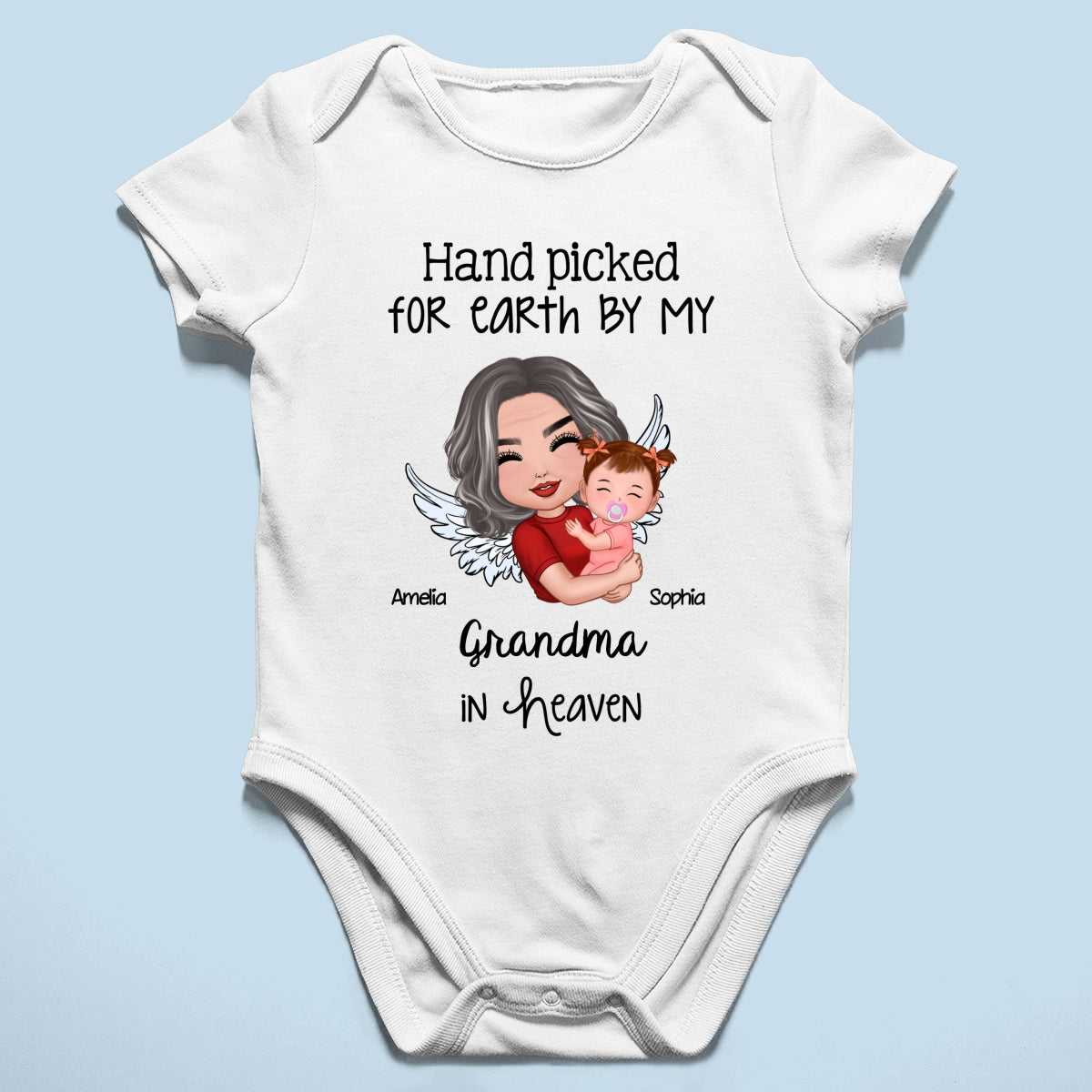 Hand Picked For Earth By Someone In Heaven Personalized Baby Onesie Baby Shirt