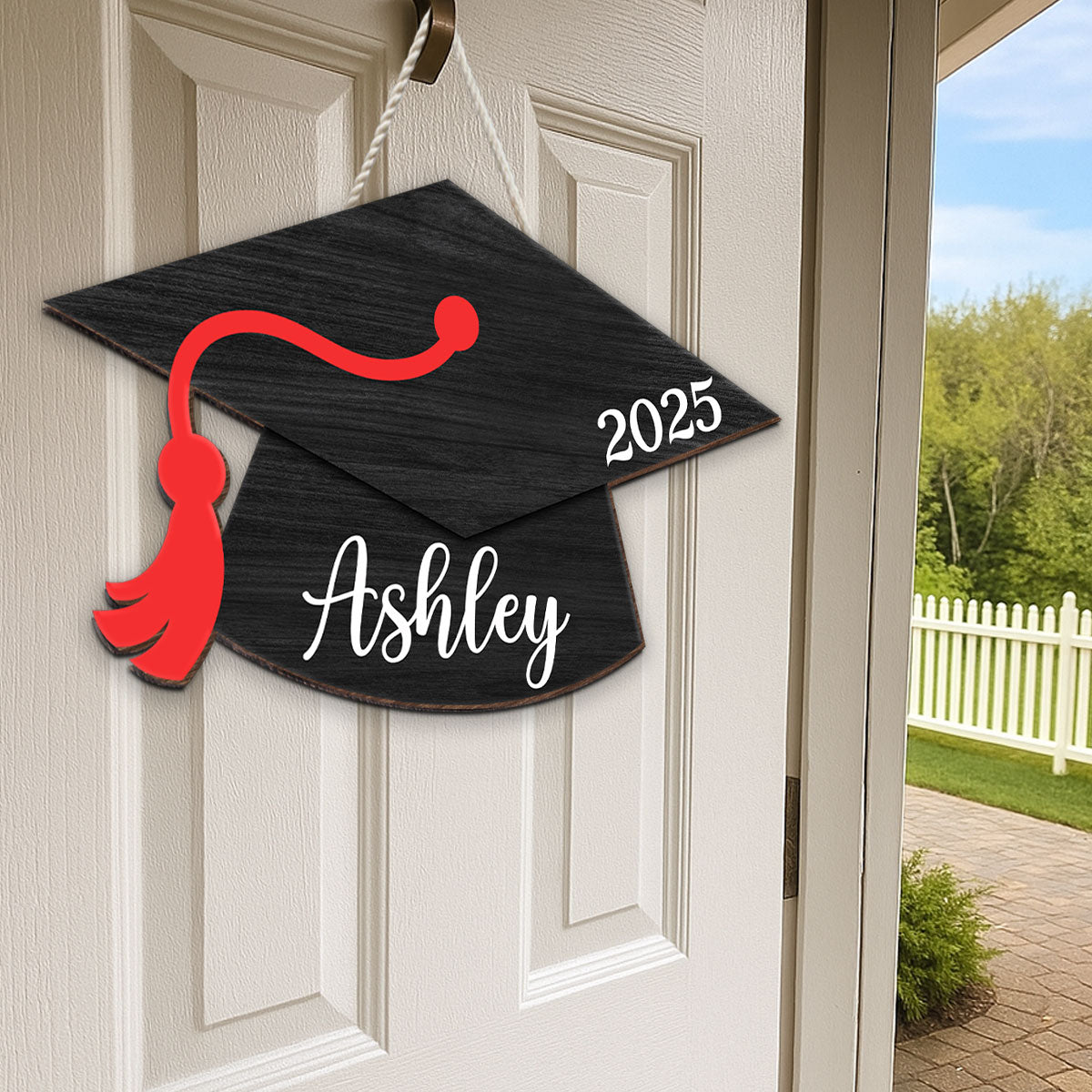 Graduation Cap Name & Year Personalized Wood Sign