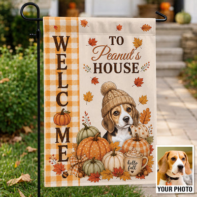 Welcome To The Dog House Fall Season - Personalized Garden Flag