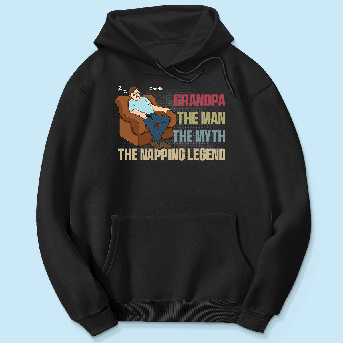 Grandpa The Man The Myth The Napping Legend Funny Father‘s Day Gift Personalized Shirt