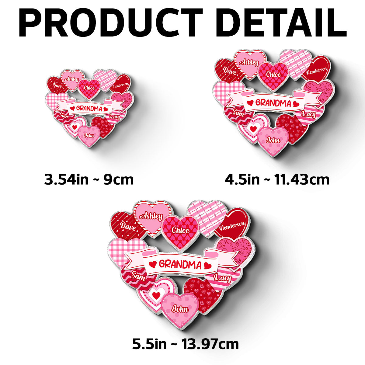 Grandma's Sweethearts Coquette Valentine's Day - Personalized Acrylic Fridge Magnet