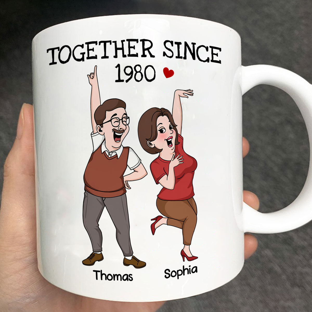 Funny Couple Together Since Personalized Mug,  Anniversary Gift For Him, For Her