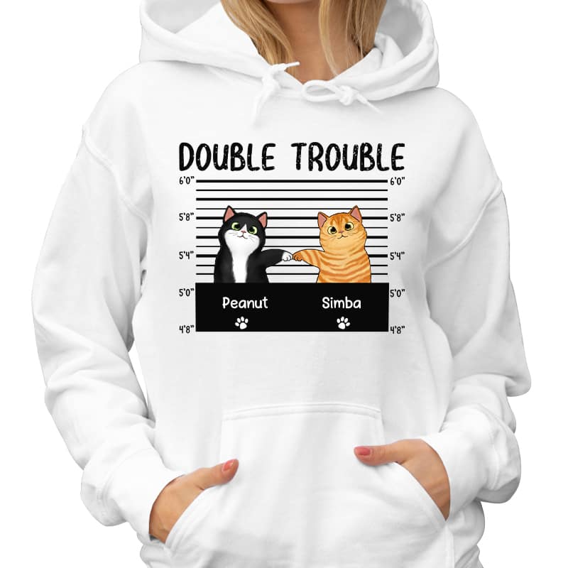 Double Trouble Fluffy Cats Fist Bump Personalized Shirt