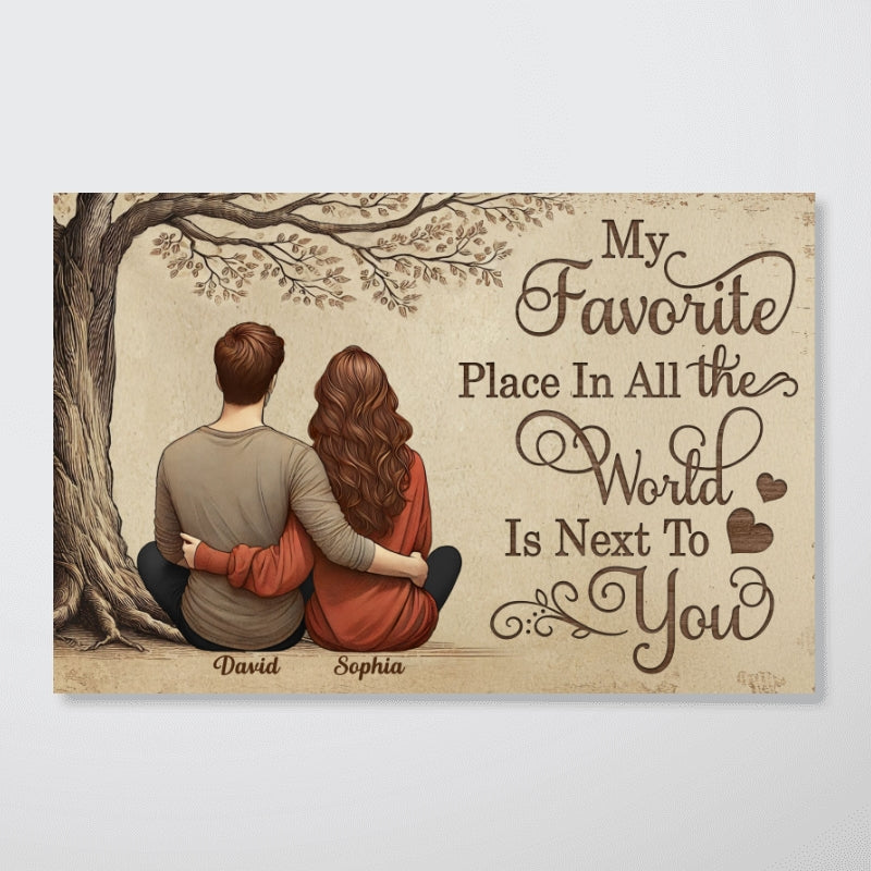 Personalized Vintage Couple Next To You Poster,  Gift, Anniversary Gift for Couples
