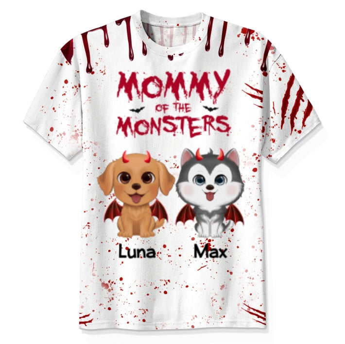 Halloween Mommy Daddy Of The Monsters Dogs Personalized Shirt, Halloween Costume For Dog Lovers, Dog Mom, Dog Dad