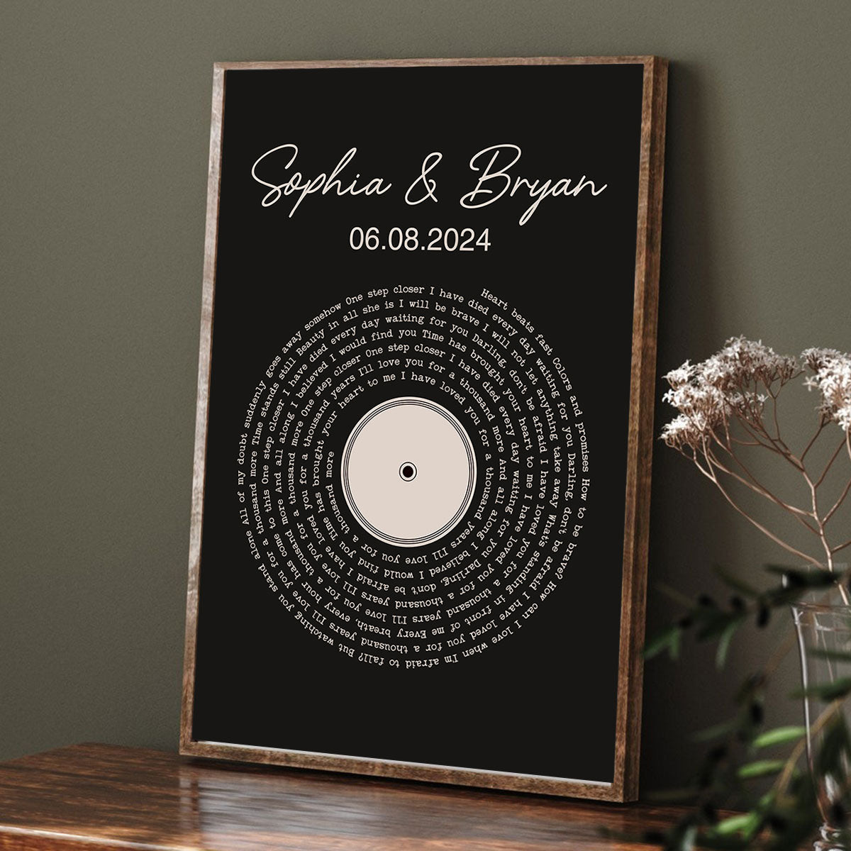 Custom Couple Favorite Song Vinyl Record Personalized Poster, Heartfelt Gift For Couple, For Him, For Her