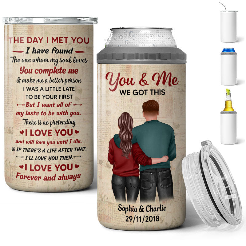 Couple We Got This Multi Use Tumbler Personalized 4 In 1 Can Cooler Gift For Him Gift For Her