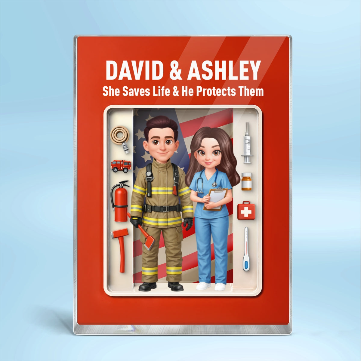 Custom Career "Action Figure" Style Acrylic Block Plaque - Heartfelt Gift for Him, for Her