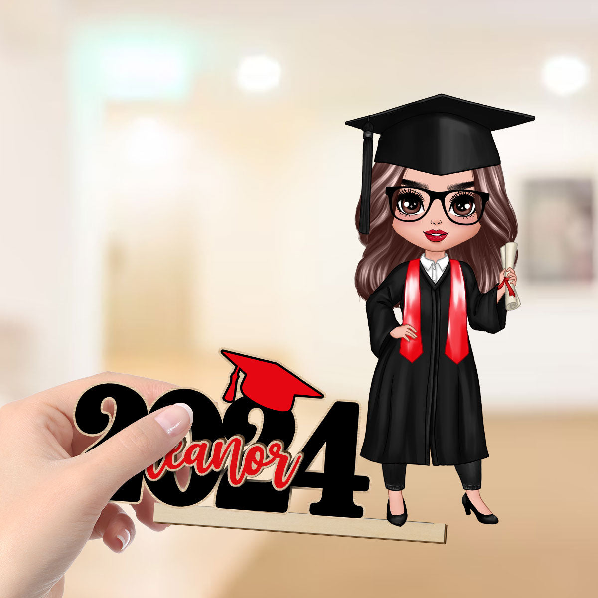 Graduation Gift Graduate Senior Class Of 2024 Personalized Standing Wooden Plaque