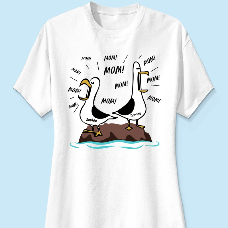 Seagull Mom Mom Mom - Personalized Shirt - Funny Mother's Day Gift For Mom