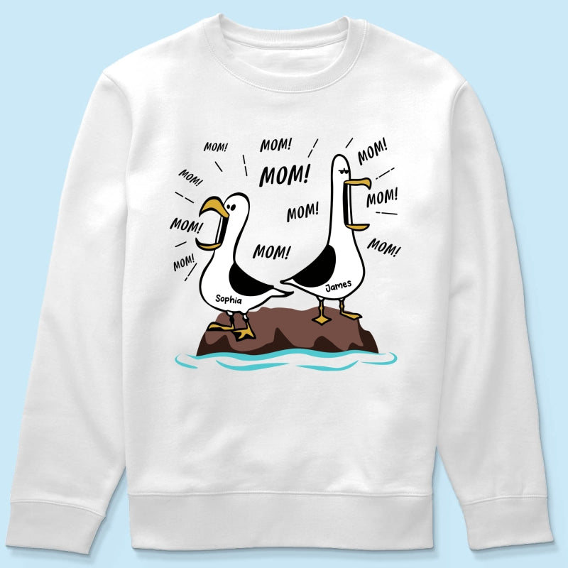 Seagull Mom Mom Mom - Personalized Shirt - Funny Mother's Day Gift For Mom