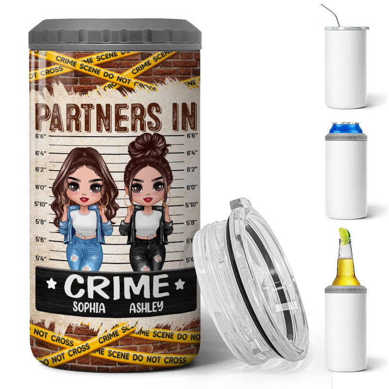 Partners In Crime Cool Doll Besties Personalized 4 In 1 Can Cooler