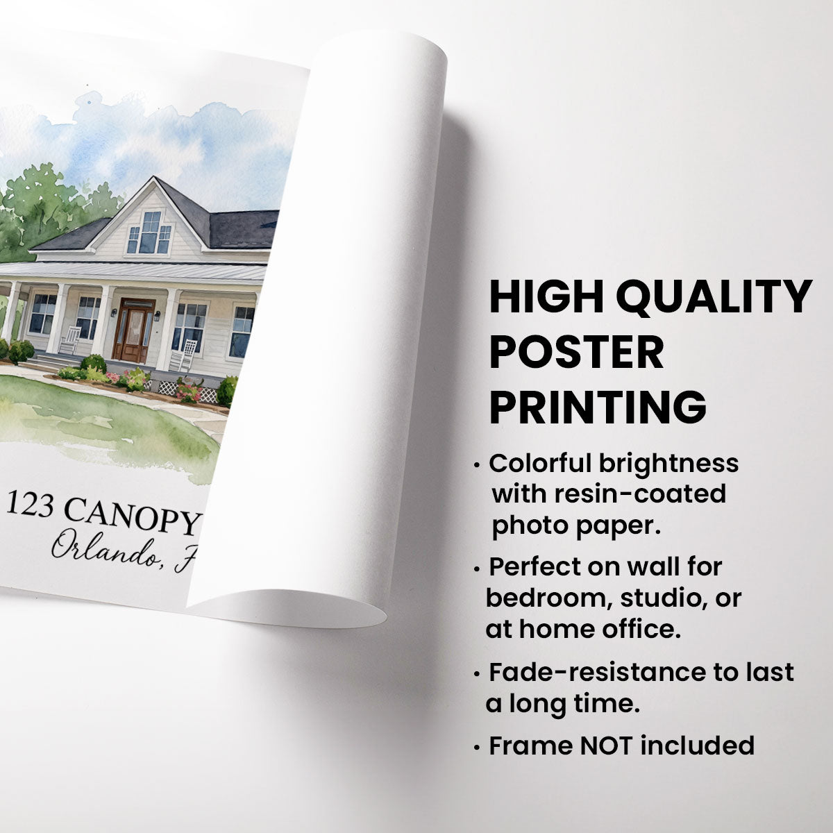 Home Sweet Home Custom Portrait - Personalized Poster - Housewarming Gift, Our First Home Sign