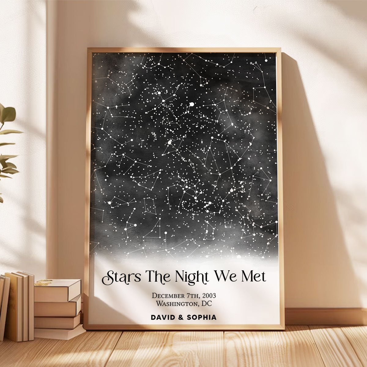 Stars The Night We Met, Unique Night Sky Map By Date & Location, Personalized Star Map Poster, Where It All Began Gift, Gift for him & for her