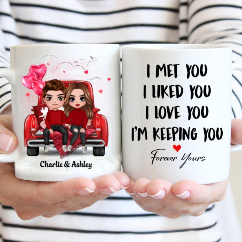 Doll Couple On Truck Valentine‘s Day Gift For Him For Her Personalized Mug