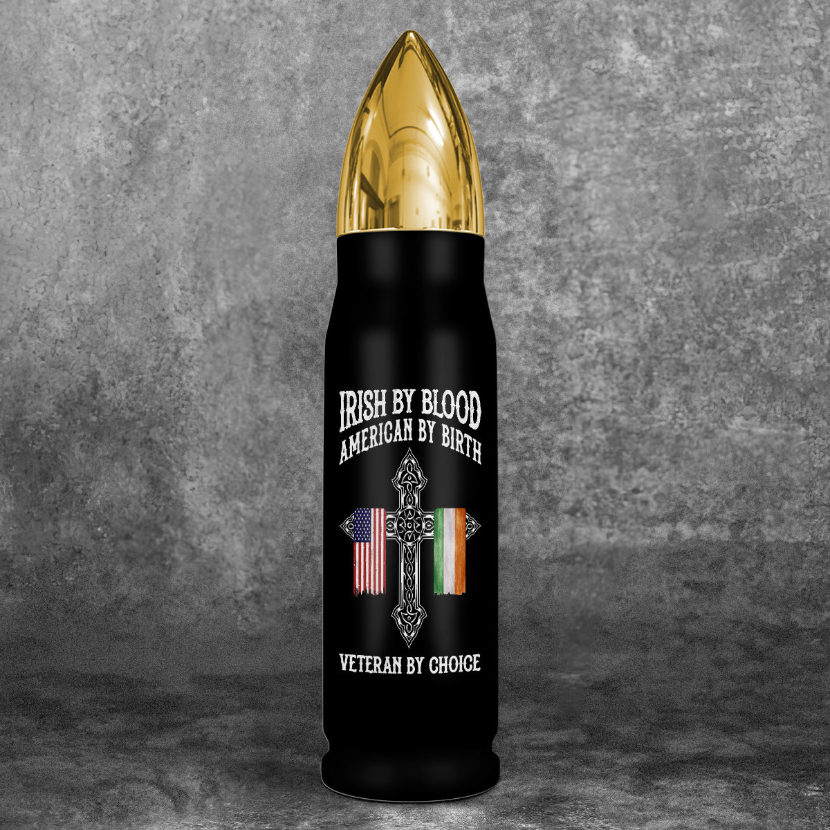 St. Patrick's Day Irish By Blood American By Birth Personalized Bullet Tumbler, Customize Title