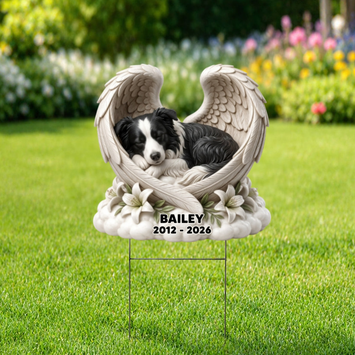 Pet Dog Cat Memorial Custom Photo - Personalized Yard Sign - Sympathy Gift, Remembrance Gift, Garden Sign