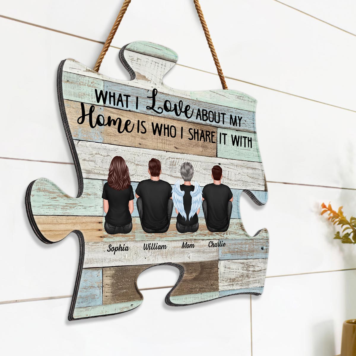 What I Love About My Home Personalized Wood Sign