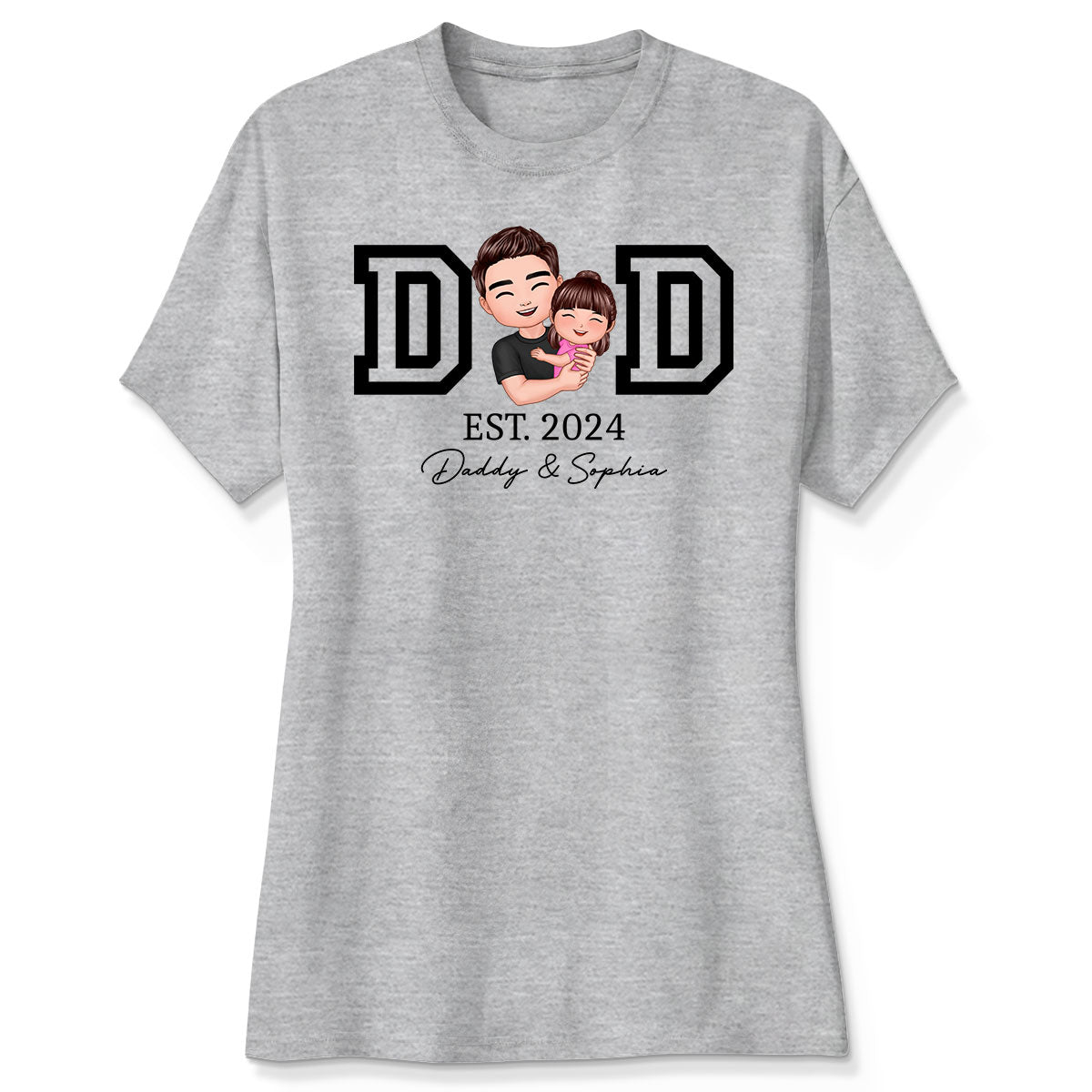Dad Hugging Kid Est Year Personalized Shirt