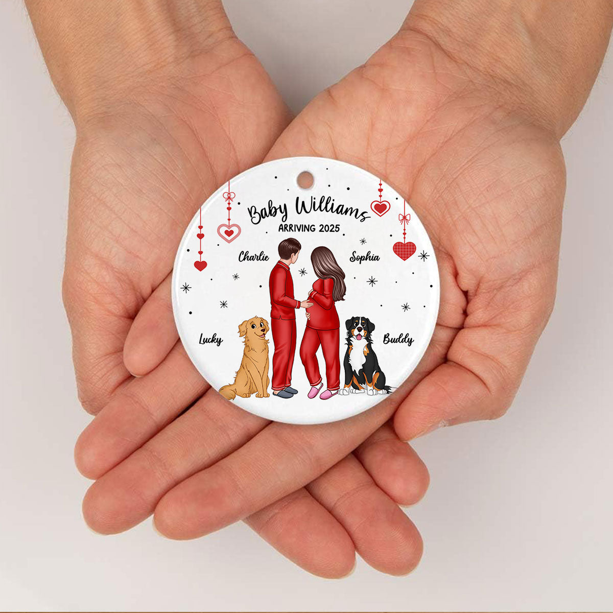 Expecting Parents Christmas Pregnancy - Personalized Ornament - Christmas Gift