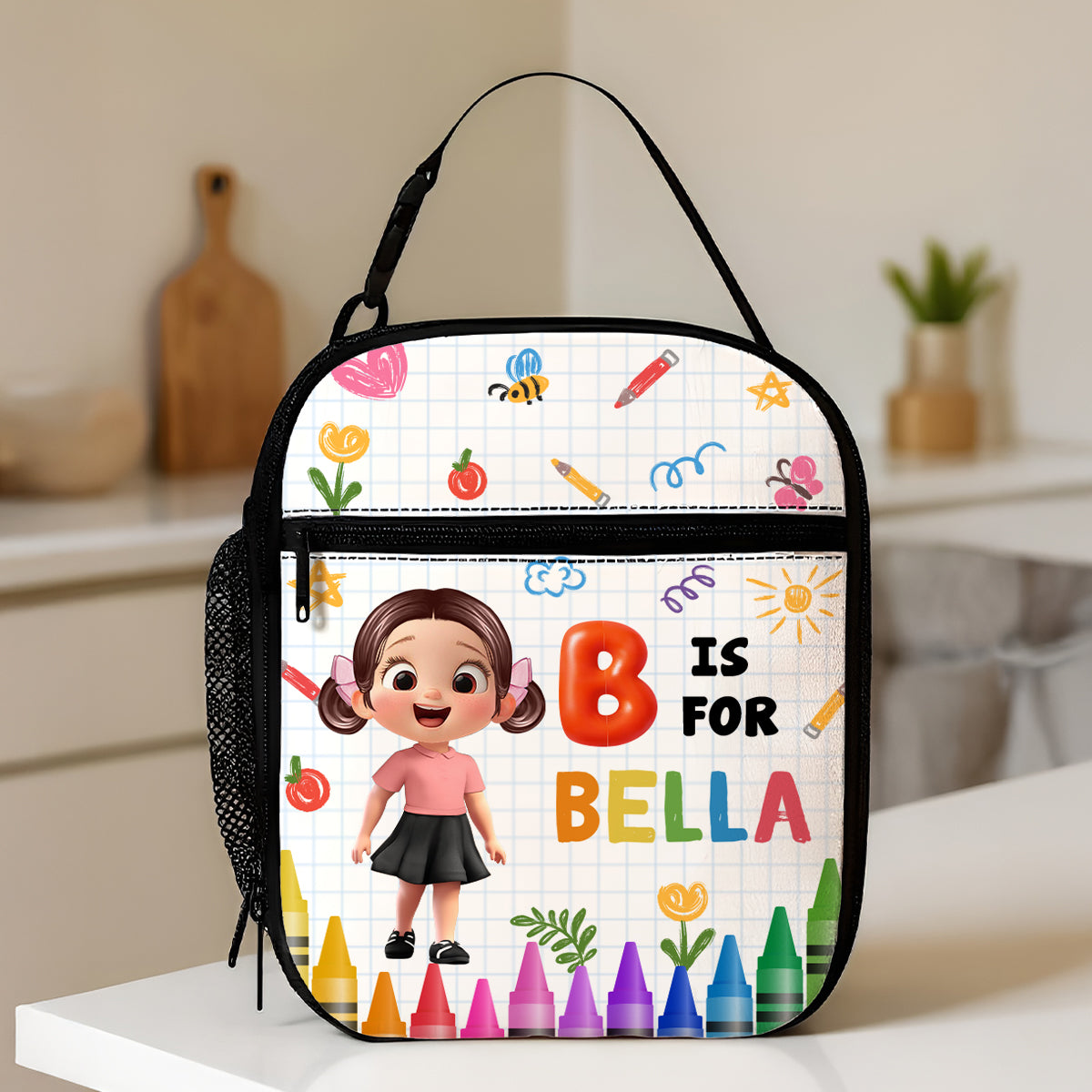School Kid's Name Personalized Insulated Kid Lunch Bag, Back To School gift