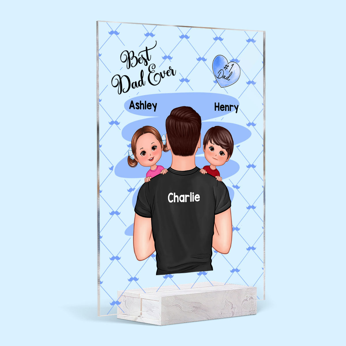 Best Dad Ever Happy Father‘s Day Personalized Acrylic Plaque