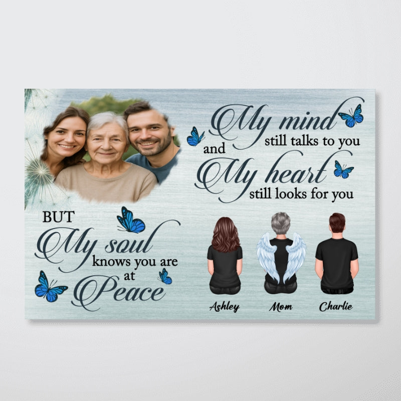 Lost Loved One Family Photo Uploaded Personalized Poster, Memorial gifts, Sympathy Gifts