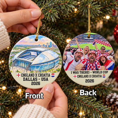 World Cup 2026 World Cup Match Stadium - Personalized Double-Sided Ceramic Ornament - Gift for Soccer Lover, World Cup Keepsake