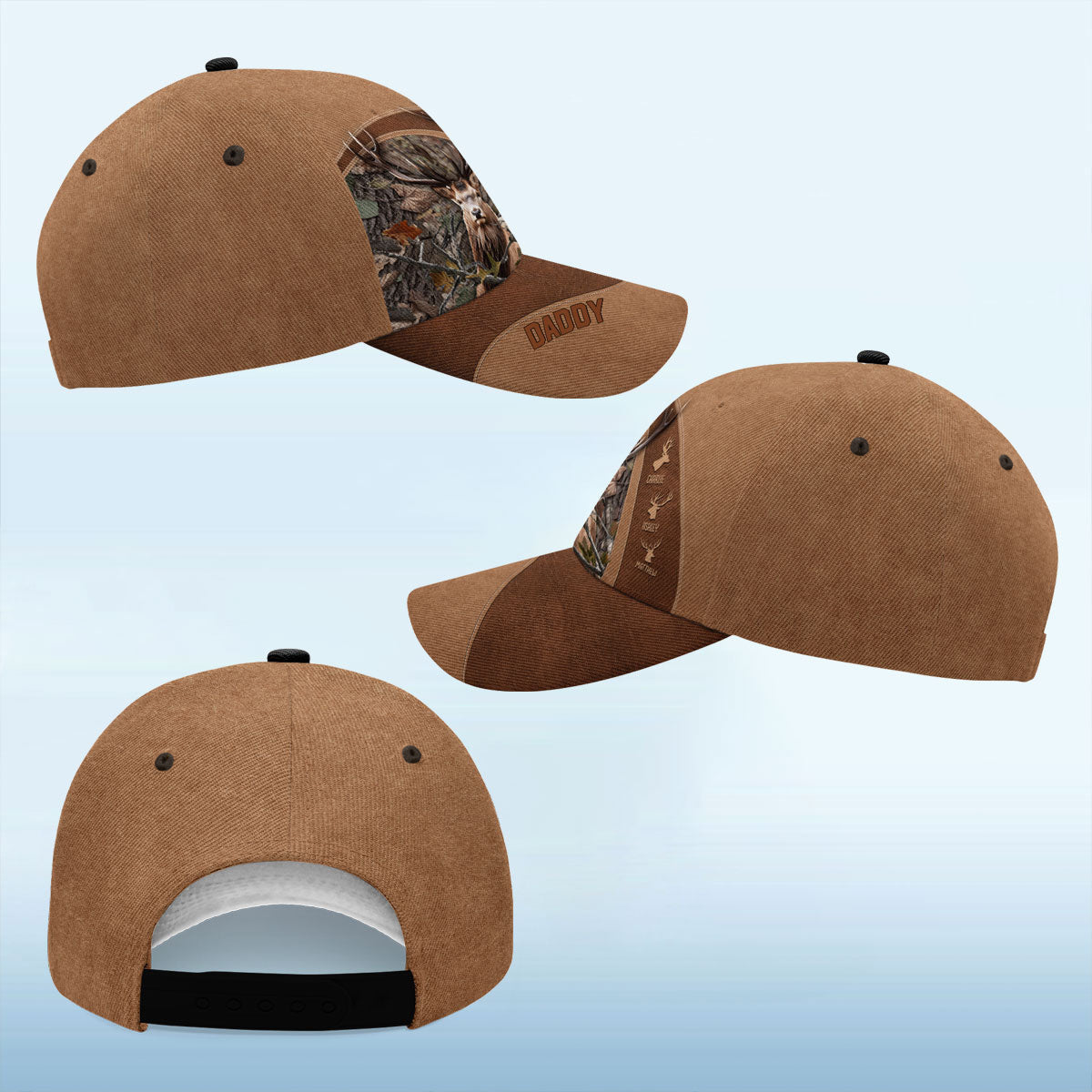 Best Buckin' Dad Papa Grandpa Hunting Personalized Classic Cap