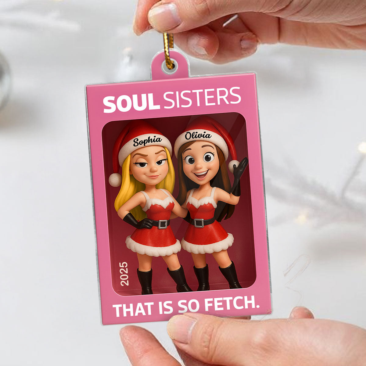 Cool Girls Merry Fetch-mas Funny Christmas Gift For Besties Personalized Acrylic Ornament