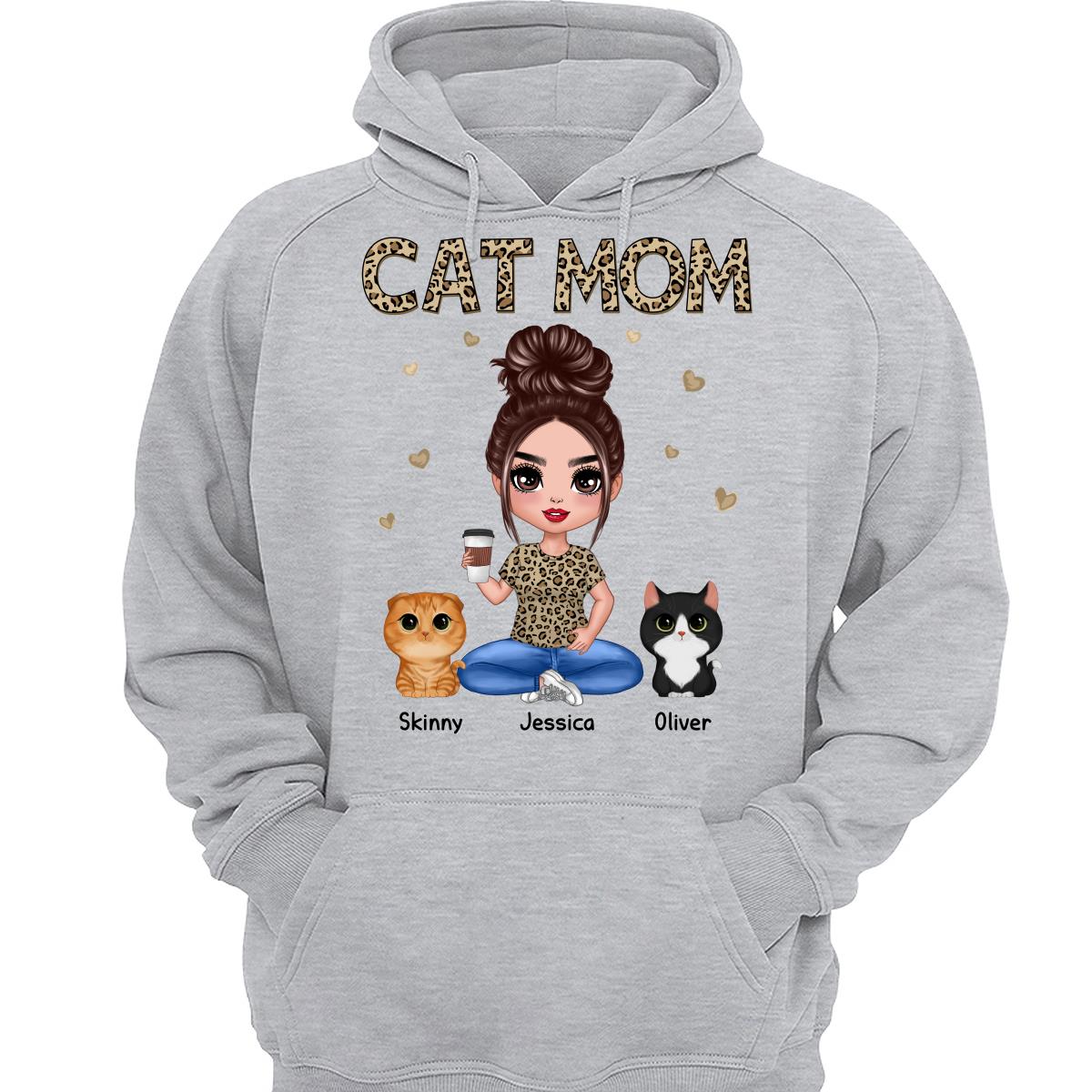 Leopard Cat Mom Watercolor Cute Cats Personalized Shirt