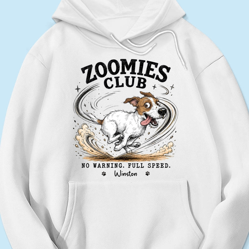 Zoomies Club Official Member Quirky Dog Portrait From Your Custom Pet Photo - Personalized Shirt - Funny Gift For Dog Cat Lover