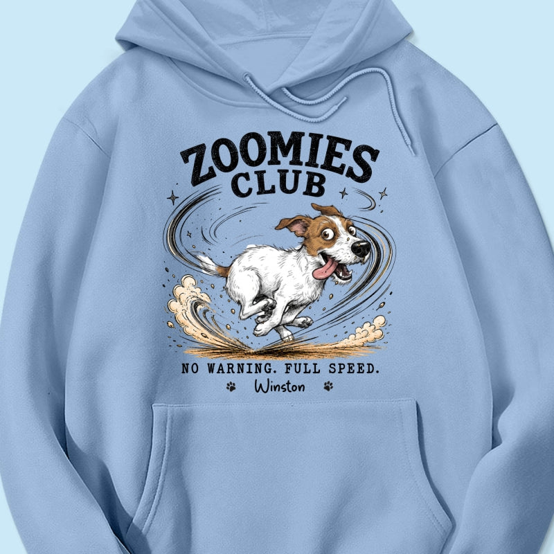 Zoomies Club Official Member Quirky Dog Portrait From Your Custom Pet Photo - Personalized Shirt - Funny Gift For Dog Cat Lover