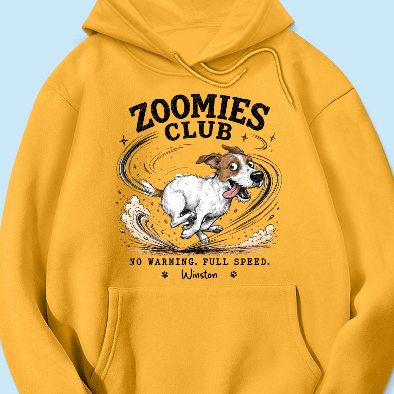 Zoomies Club Official Member Quirky Dog Portrait From Your Custom Pet Photo - Personalized Shirt - Funny Gift For Dog Cat Lover
