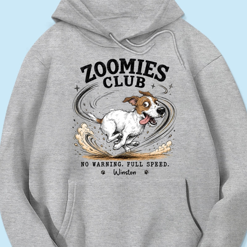 Zoomies Club Official Member Quirky Dog Portrait From Your Custom Pet Photo - Personalized Shirt - Funny Gift For Dog Cat Lover
