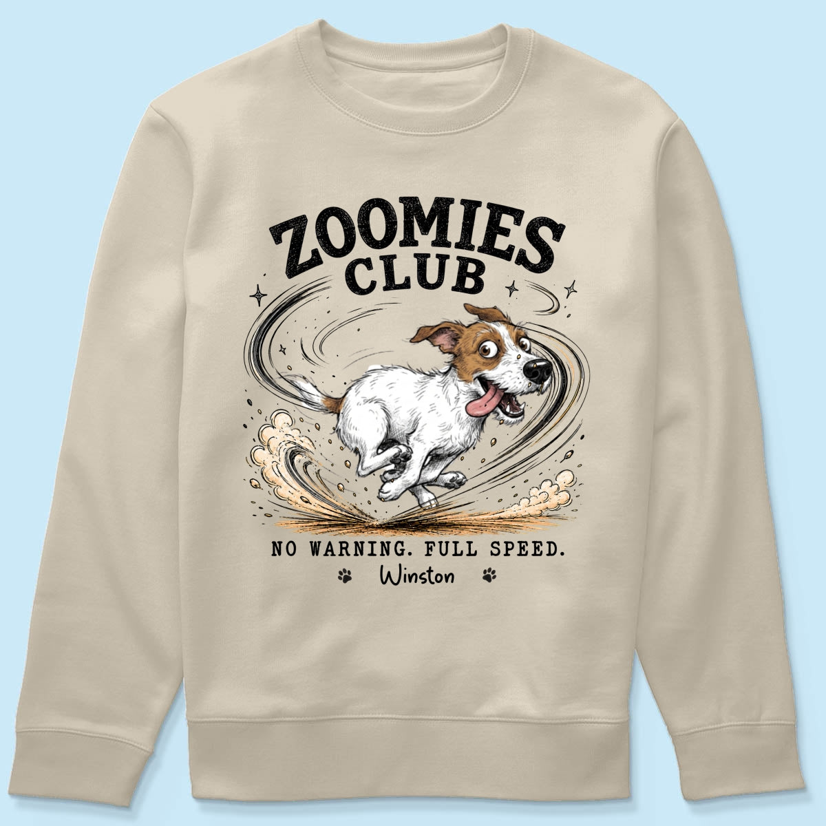 Zoomies Club Official Member Quirky Dog Portrait From Your Custom Pet Photo - Personalized Shirt - Funny Gift For Dog Cat Lover