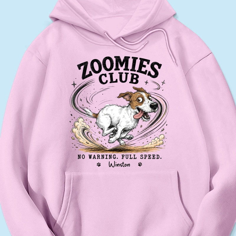 Zoomies Club Official Member Quirky Dog Portrait From Your Custom Pet Photo - Personalized Shirt - Funny Gift For Dog Cat Lover