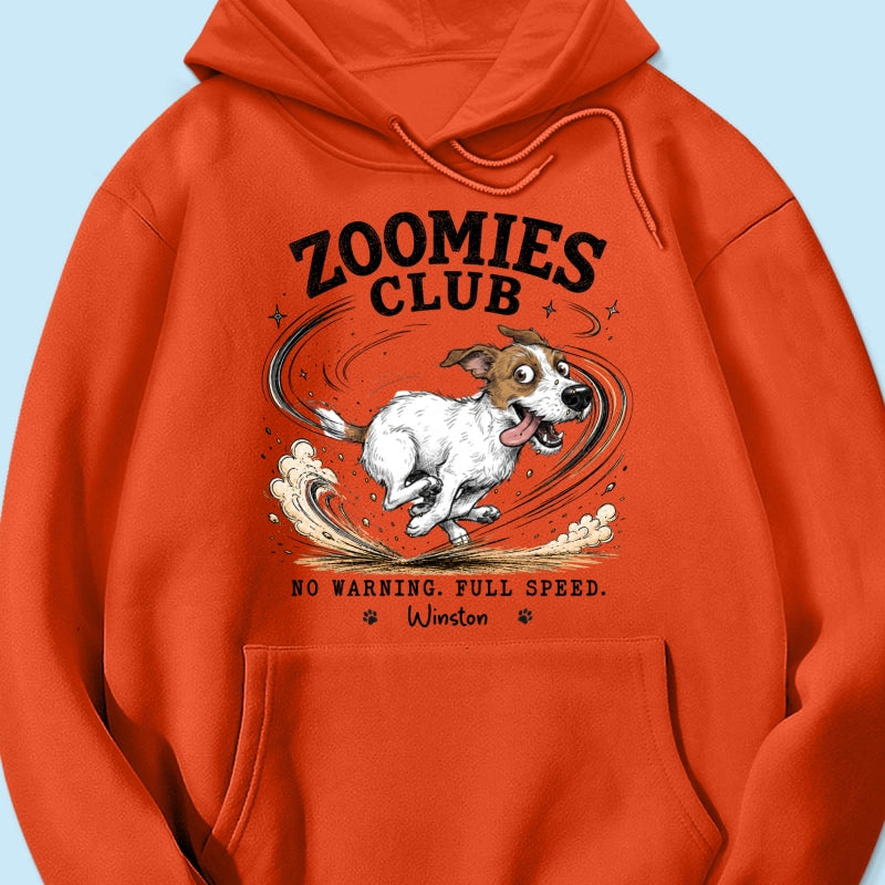 Zoomies Club Official Member Quirky Dog Portrait From Your Custom Pet Photo - Personalized Shirt - Funny Gift For Dog Cat Lover