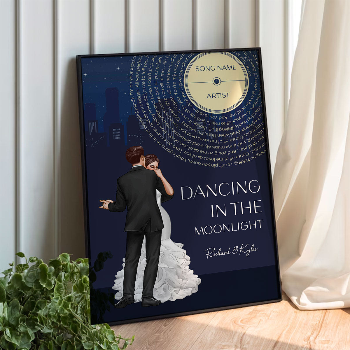 Perfect Custom Wedding Song Lyrics Personalized Poster, Perfect Valentine's Day, Anniversary Gift For Couple, For Her, For Him