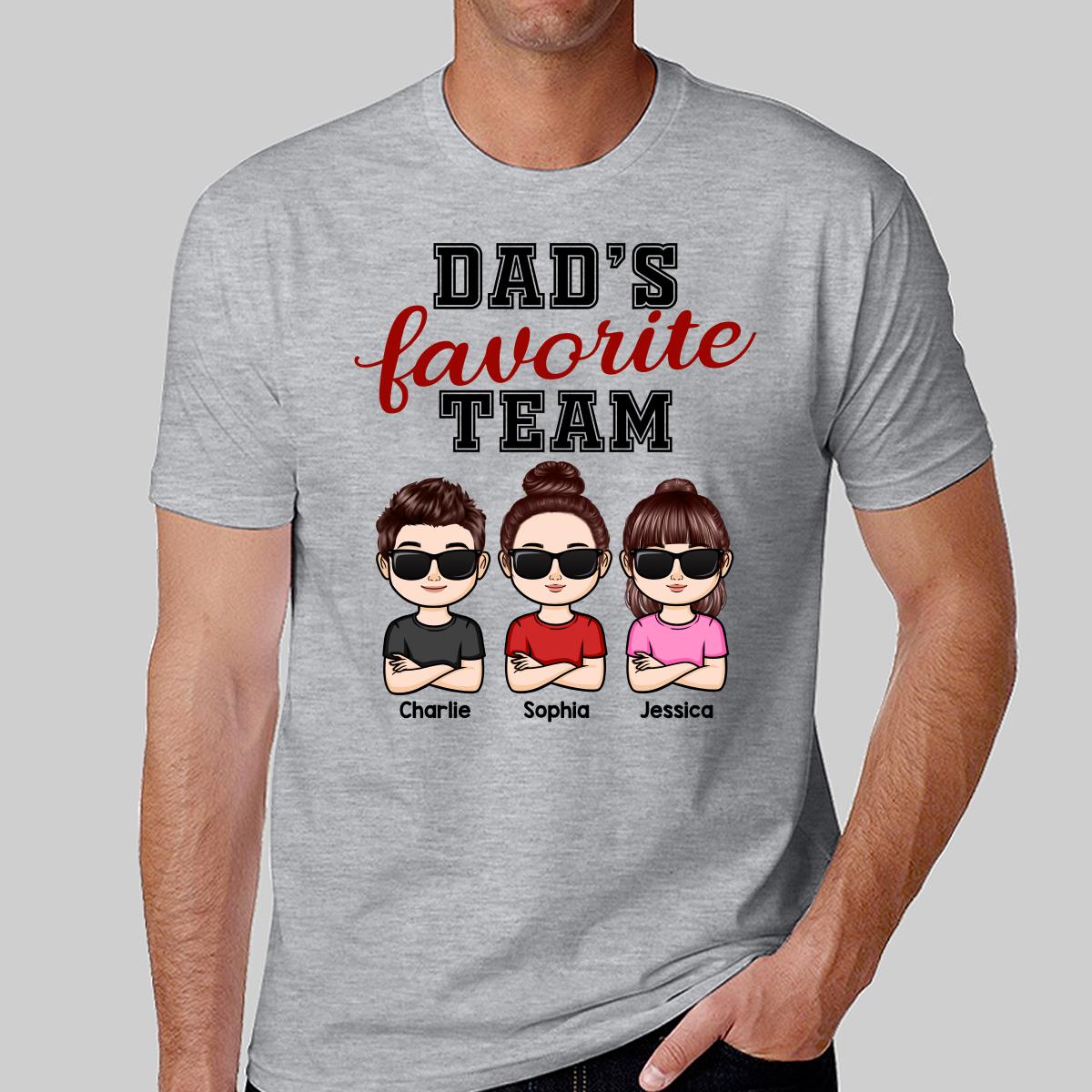 Dad Grandpa Favorite Team Kids Crossed Arm Personalized Shirt