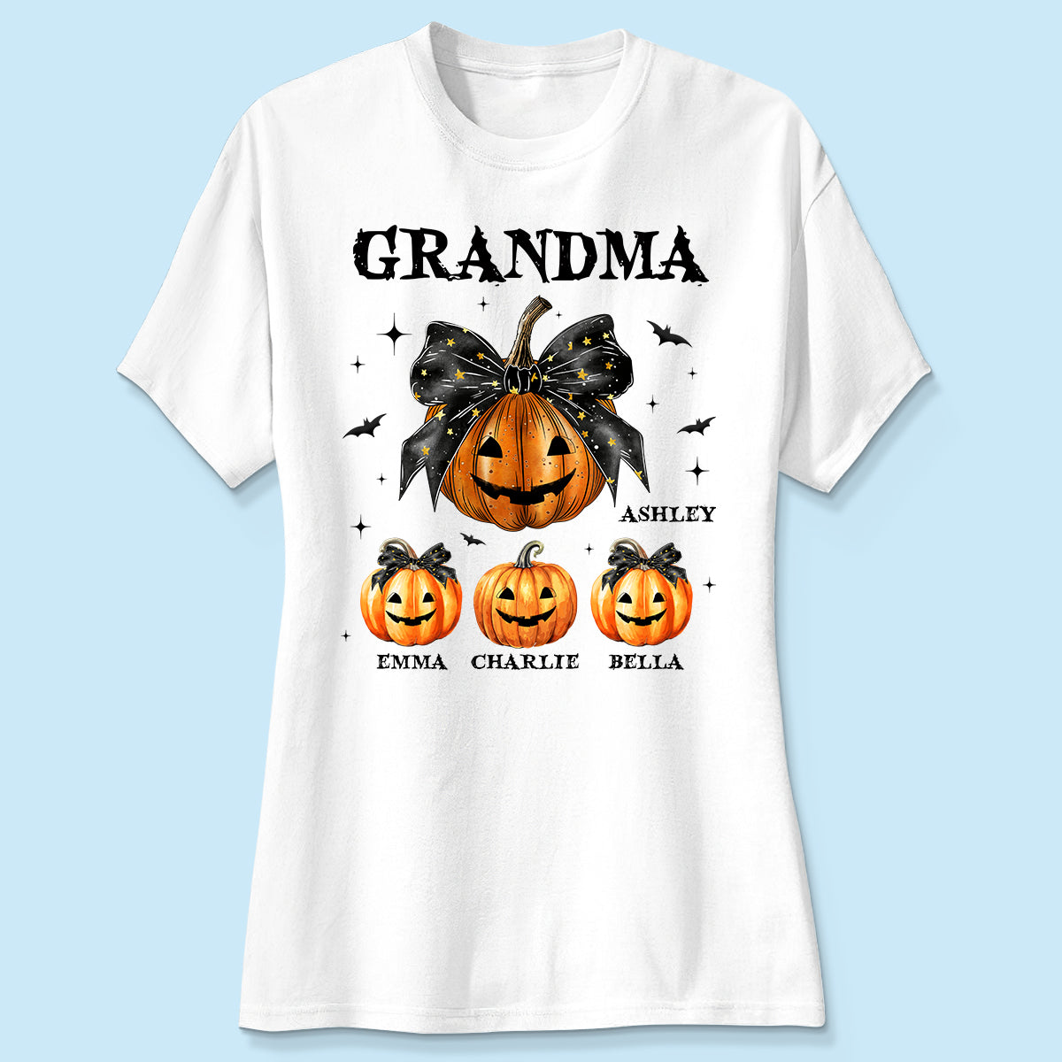 Spooky Grandma Mom Halloween Pumpkin Personalized Shirt