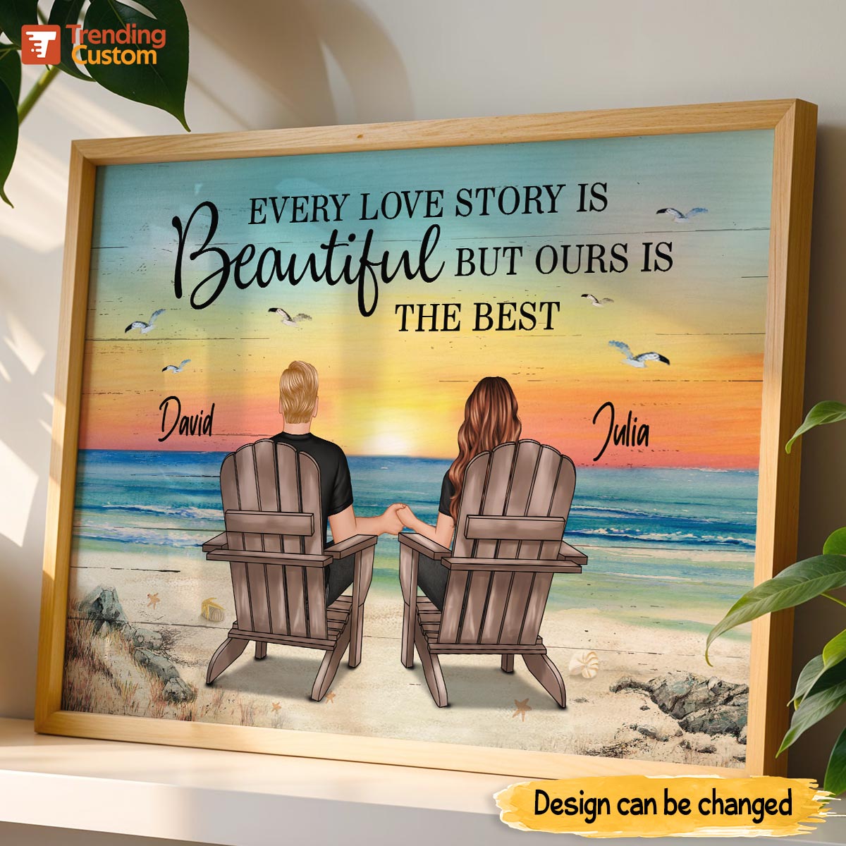 Eternal Love You & Me We Got This Beach Landscape Retro Vintage - Personalized Poster - Gift For Couple, For Him, For Her, Heartfelt Anniversary Gift, Wedding Gift, Birthday Gift